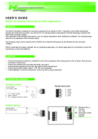 Thumbnail of document Manual - EE650 Air Velocity Transmitter